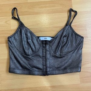 Adika Hook-Front Corset Crop Top